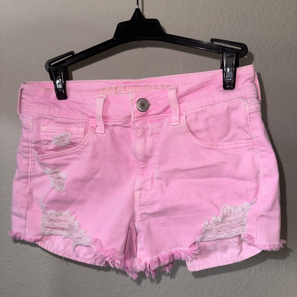 American Eagle Hot Pink Size 4 jean shorts